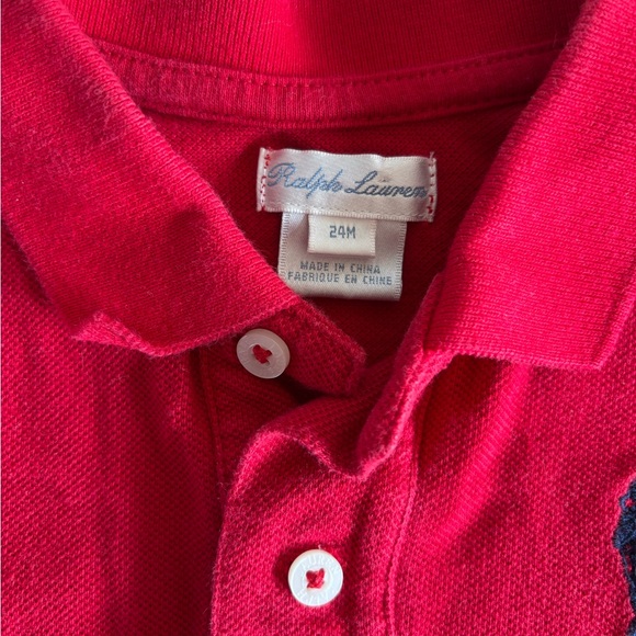 Ralph Lauren Baby Red Polo Onesie One Piece - Picture 2 of 5